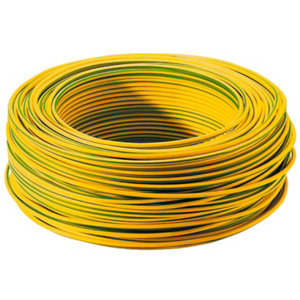 Fil électrique H07VU 2,5 mm² vert/jaune - 100 m