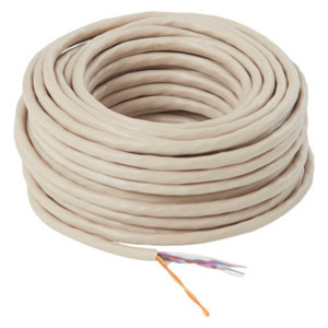 Câble téléphone PTT 298 4 paires ivoire - 5 m