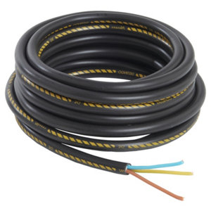 Câble électrique R2V 3G2,5 mm² noir - 5 m