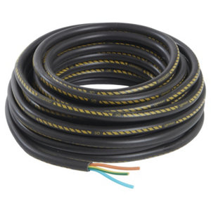 Câble électrique R2V 3G2,5 mm² noir - 10 m