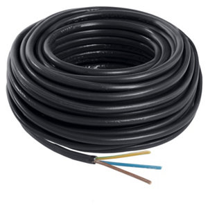 Câble électrique H05VVF 3G1,5mm² noir - 10 m
