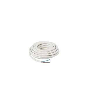 Câble électrique H05VVF 2 x 1,5mm² blanc - 5 m
