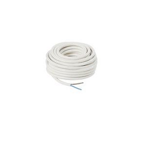 Câble électrique H05VVF 2 x 1,5mm² blanc - 10 m