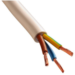 Câble électrique H05VVF 3G1mm² blanc - 10 m