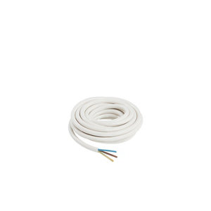 Câble électrique H05VVF 3G1,5mm² blanc - 5 m