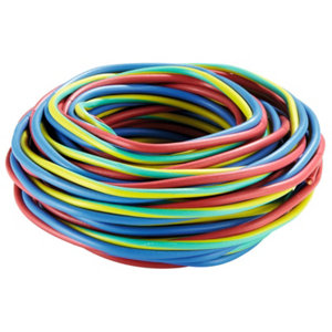 Câble électrique "SpeedFil" H07VU 1,5 mm² vert/jaune/rouge/bleu - 10 m