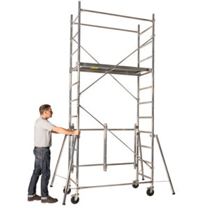 Réhausse aluminium pliant pour échafaudage H. 4m50