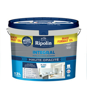 Peinture murs, plafonds, boiseries monocouche blanc mat - pot 12L