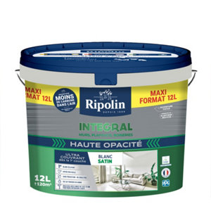 Peinture murs, plafonds, boiseries monocouche blanc satin - pot 12L