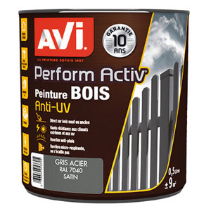 Bois satin avi ol5 gris acier gris acier 0,5 l