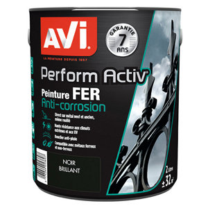 Peinture extérieure fer - Noir brillant* - 2 L