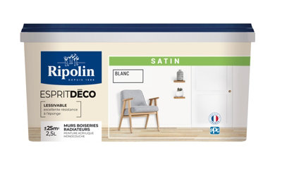 Peinture Mur Intérieur Satin 2,5 L Blanc