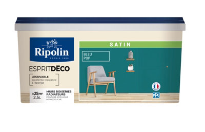 Peinture Mur Intérieur Satin 2,5 L Bleu Pop