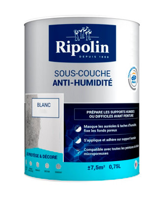 Sous-couche Anti-humidité Acrylique Blanc 0,75 L