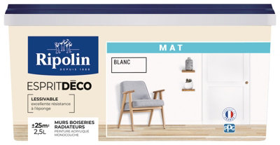 Peinture Mur Intérieur Mat 2,5 L Blanc