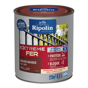 Peinture métal extérieur brillant 0,5 L rouge basque