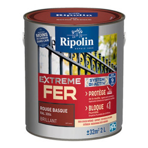 Peinture métal extérieur brillant 2 L rouge basque