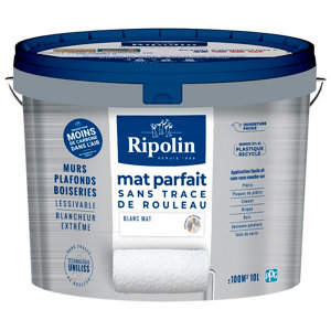 Peinture blanche murs, boiseries et plafonds mat parfait - 10 L