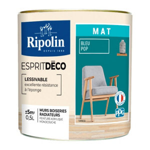 Peinture mur intérieur Mat 0,5 L Bleu pop