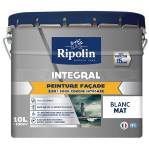 Peinture façade extérieure mat 10 L blanc