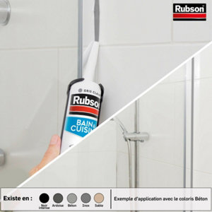 Mastic bain & cuisine, joint silicone multi-matériaux, couleur ardoise 280 ml