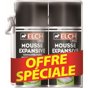 Lot 2 mousses expansive, rebouchage, isolation thermique et phonique - 300 ml