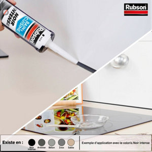 Mastic bain & cuisine, joint silicone multi-matériaux coloris noir intense, 280 ml