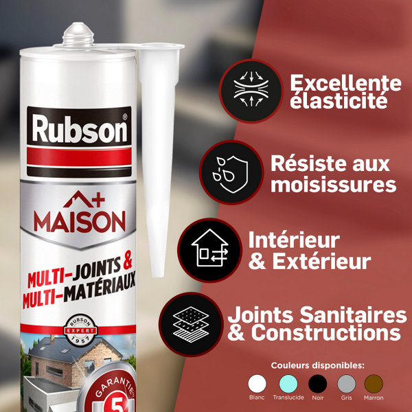 Mastic joint de silicone neutre gris anthracite 300 ml CS-36 - QUIADSA