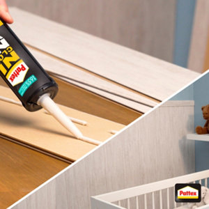 Colle extra forte & rapide "Ni Clou Ni Vis", blanche - cartouche 380 g