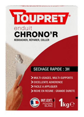 Enduit de rebouchage Chrono'R à séchage rapide sac de 1 kg Toupret - vue 2
