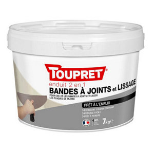 Enduit bandes à joints et lissage en pâte "Bajet" - Seau 7 Kg