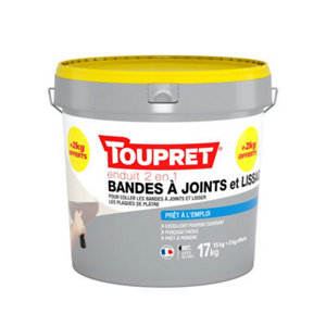 Enduit 2 en 1 bandes à joints et lissage - pot 15 kg