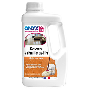Savon à l'huile de lin tommettes, terres cuites, carrelage, marbre, sols plastiques 1 L