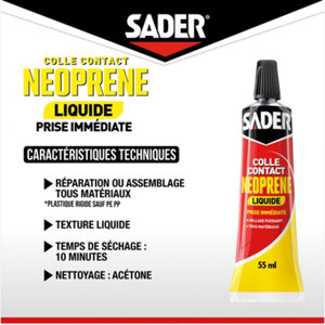 Colle contact néoprène liquide - Tube de 55ml