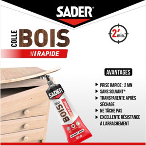 Colle bois à prise rapide - Tube de 125 g