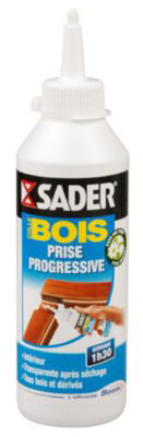 Colle Bois SADER Prise Progressive Transparente après séchage Excellente résistance à 'arrachement biberon 250 g - vue 2