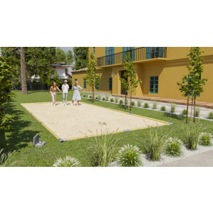Terrain de pétanque en kit 12,15 x 4,85 m bois massif traité autoclave