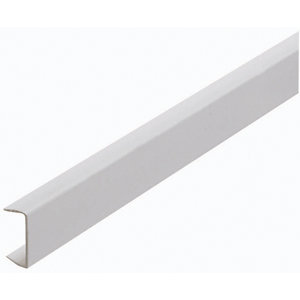 Profil PVC blanc en U rigide L. 2,75 cm