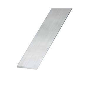 Plat aluminium brut - 10 x 2 mm 1 m Argent