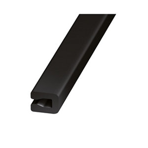 Profilé U entourage tôle en PVC 4 x 7 mm - intérieur 2 mm - noir