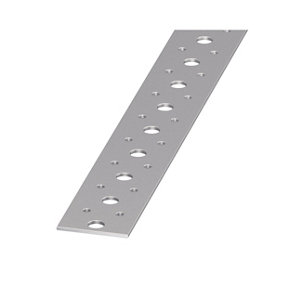 Plat perforé galvanisé - L. 1 x l. 4 cm