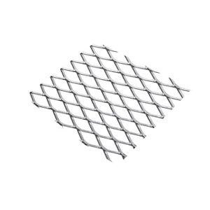 Tôle métal déployé aliminium brut - mailles 16 mm - L. 50 x l. 25 cm