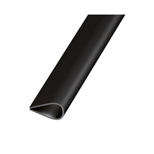 Serre feuillet PVC noir L. 1 m - l. 15 mm