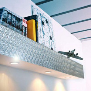 Tôle alu brut damier 1000 x 500 mm ép. 1,7 mm