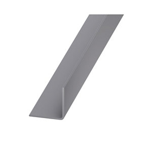 Cornière PVC gris alu - 15 x 15 mm x 2 m