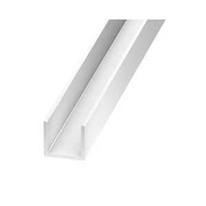 U PVC blanc 16 mm 2,50 m P. 18 x ép. 1 mm