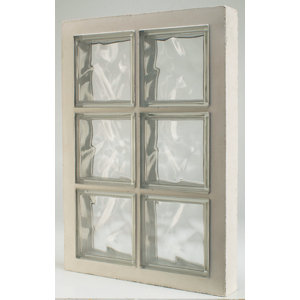 Panneau préfabriqué 6 briques de verre - H. 47 x l. 67 x Ép. 8 cm