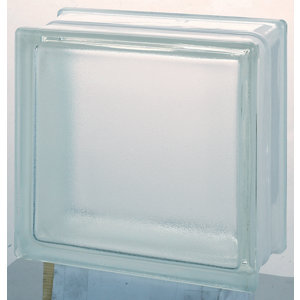 Brique de verre satinée - H. 19 x l. 19 x Ép. 8 cm