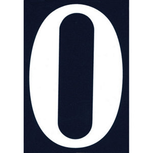 Numéro rue chiffre 0 adhésif 110 x 75 mm