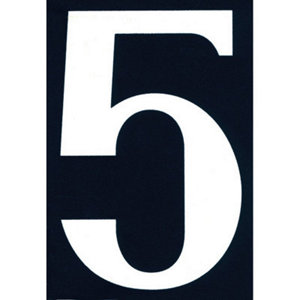 Numéro rue chiffre 5 adhésif 110 x 75 mm